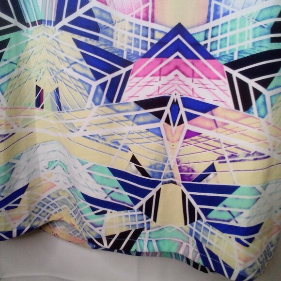 Sugar Lips Dress Women XS Sleeveless Lined Open Back Pattern Colorful - Picture 15 of 15